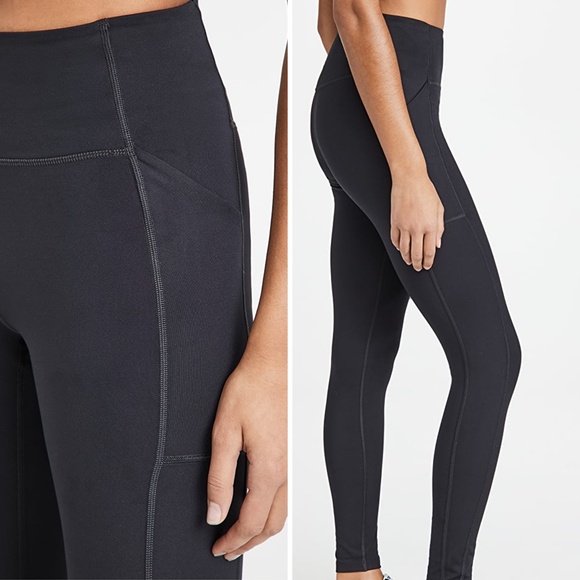 Girlfriend Collective Leggings Pocket High Rise Compressive 7/8 Black Large NWT - Picture 6 of 15